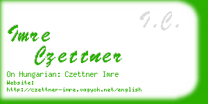 imre czettner business card